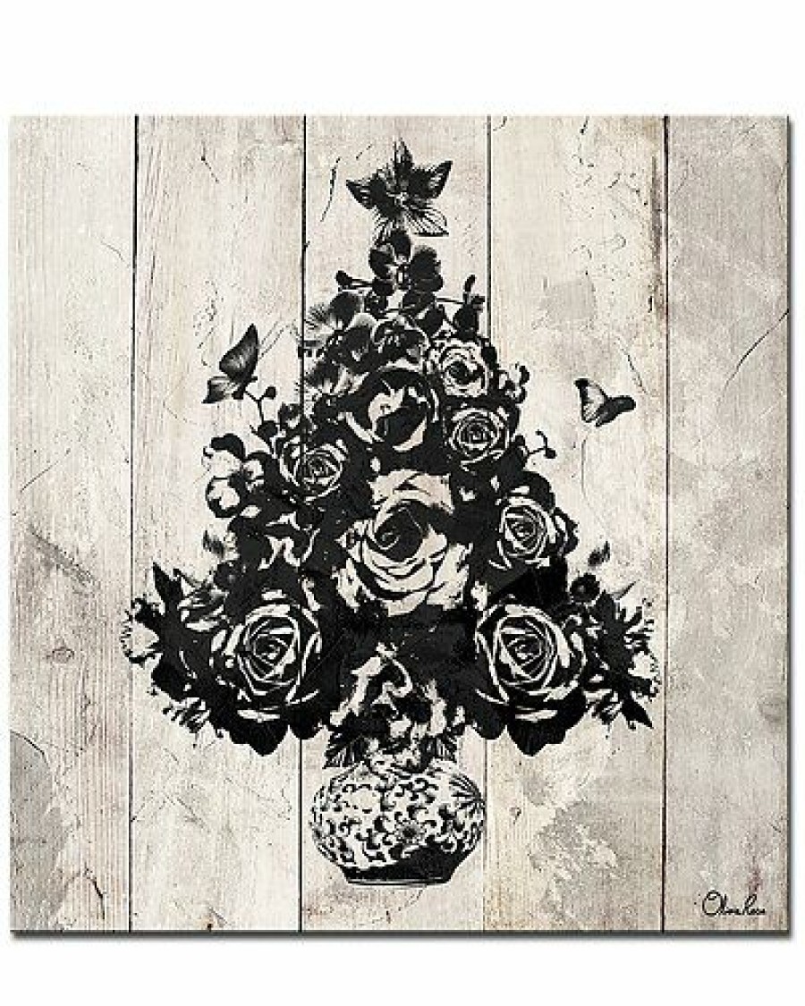 Mirrors & Wall Art * | Floral Christmas Tree Wrapped Canvas Wall Art By Olivia Rose Home