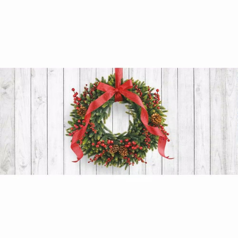 Outdoor Christmas Decorations * | My Door Decor 36 In. X 80 In. Winter Wonderland-Christmas Front Door Decor Mural