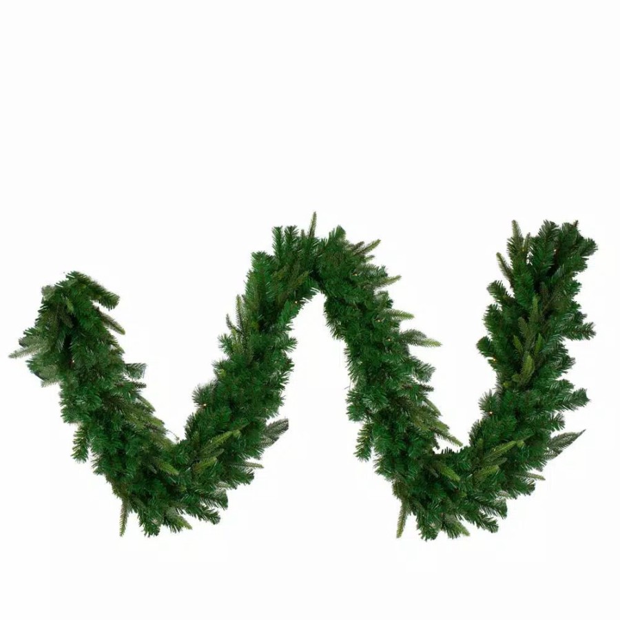 Christmas Greenery * | Northlight 9 Ft. X 10 In. Pre-Lit Led Roosevelt Fir Artificial Christmas Garland With Clear Lights