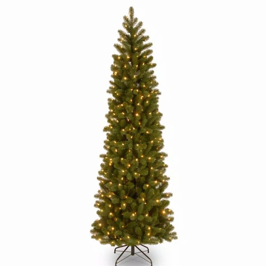 Christmas Trees * | National Tree Company 6.5 Ft. Downswept Douglas Slim Fir Artificial Christmas Tree With Clear Lights