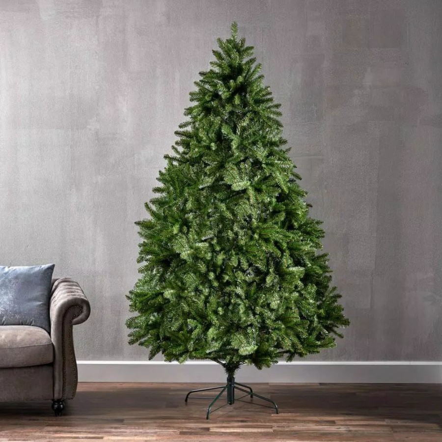 Christmas Trees * | Noble House 7 Ft. Unlit Norway Spruce Hinged Artificial Christmas Tree