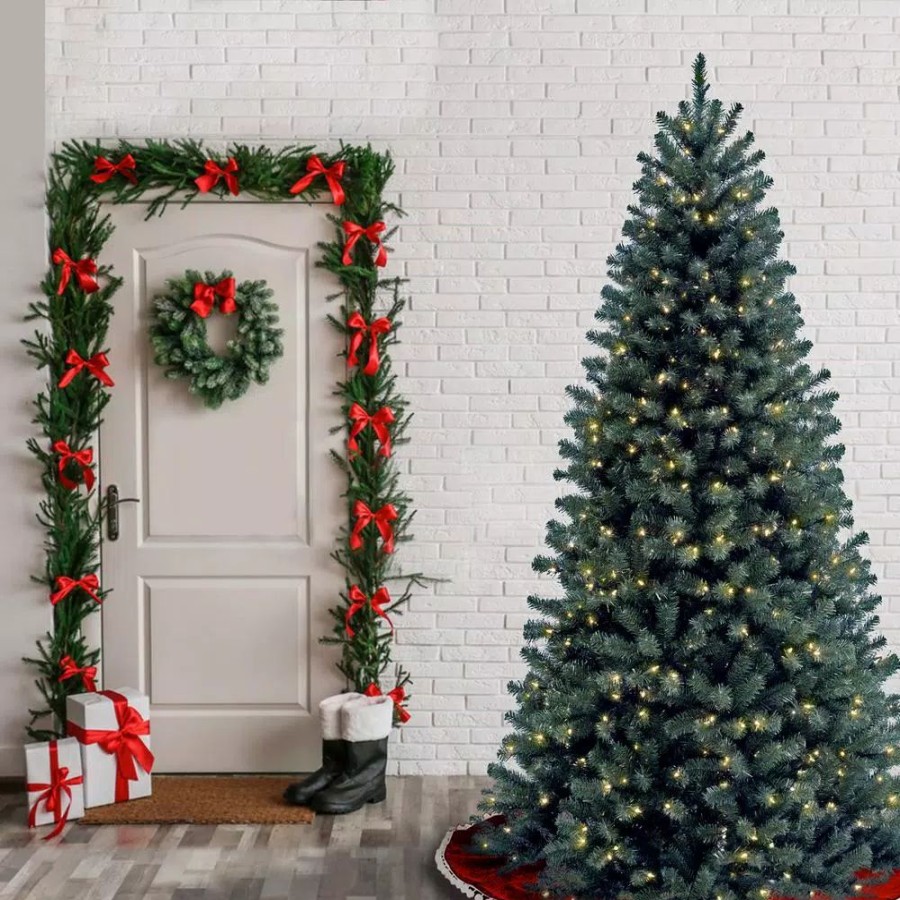 Christmas Trees * | National Tree Company 6.5 Ft. North Valley Blue Spruce Artificial Christmas Tree With Clear Lights