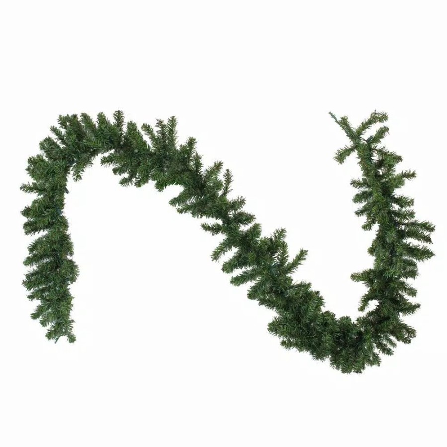 Christmas Greenery * | Northlight 9 Ft. X 10 In. Pre-Lit Led Canadian Pine Artificial Christmas Garland With Clear Lights